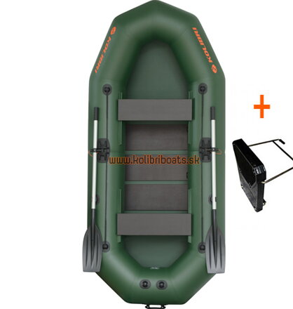 Kolibri Gumicsónak K-250 T Profi zöld, lamellás padló+motortartó