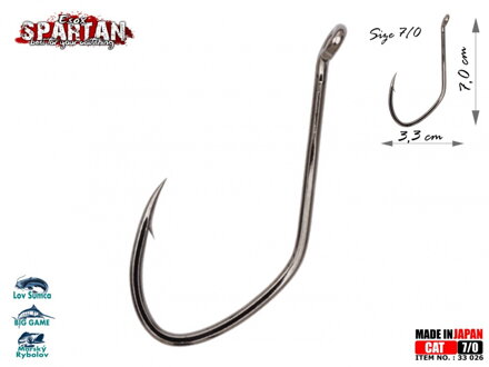 Esox Spartan CAT Hook Harcsázó horog 7/0 - 2db