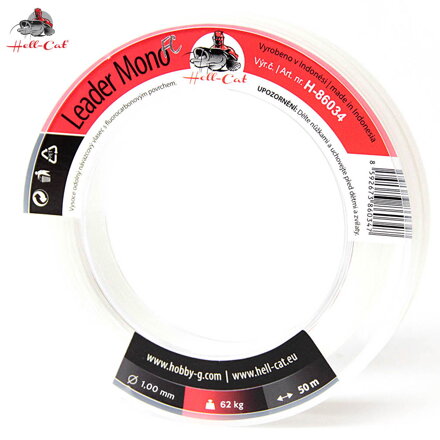 Hell-Cat Leader Mono fluorocarbon Harcsázó előkezsinór 0,90mm - 50m - 48 kg