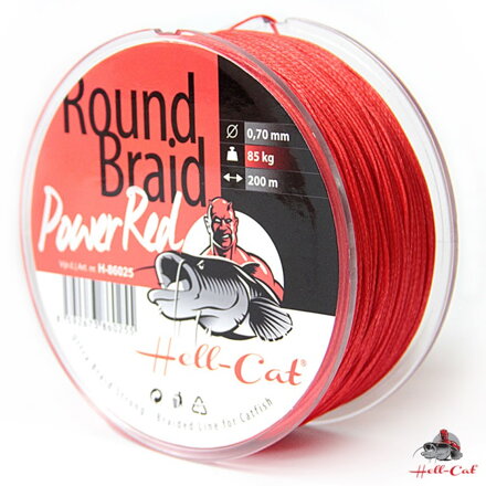  Hell-Cat Round Braid Power Red Harcsázó fonott zsinór, 200m