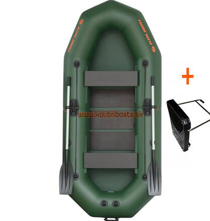 Kolibri Gumicsónak K-250 T Profi zöld, lamellás padló+motortartó