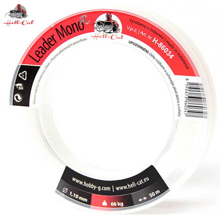 Hell-Cat Leader Mono fluorocarbon Harcsázó előkezsinór 1,10mm - 50m - 66 kg