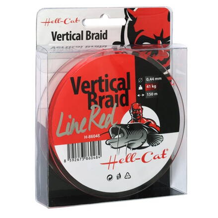Hell-Cat Braid Line Vertical Red Harcsázó zsinór 0.37mm, 33kg, 150m