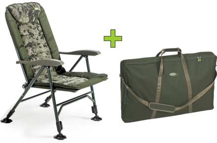 Mivardi CamoCode Quattro horgász fotel + táska