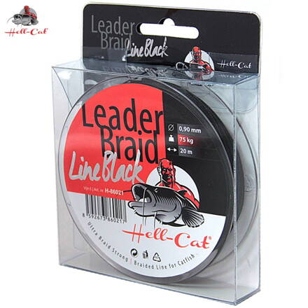 Hell-Cat Harcsázó előke zsinór Leader Braid Line Black 20m