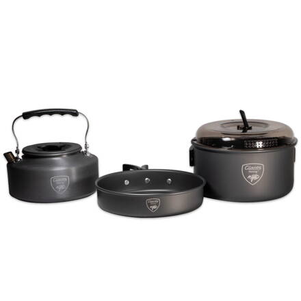 Giants Fishing Kemping Főző Edény Készlet  3 részes 3 Piece Pan & Kettle Set